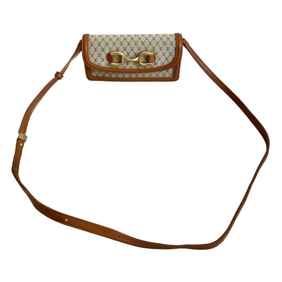 Women Small Bag ZARA Front Flap Crossbody Bag Brown Tan PU Leather Shoulder Bag - Picture 6 of 8